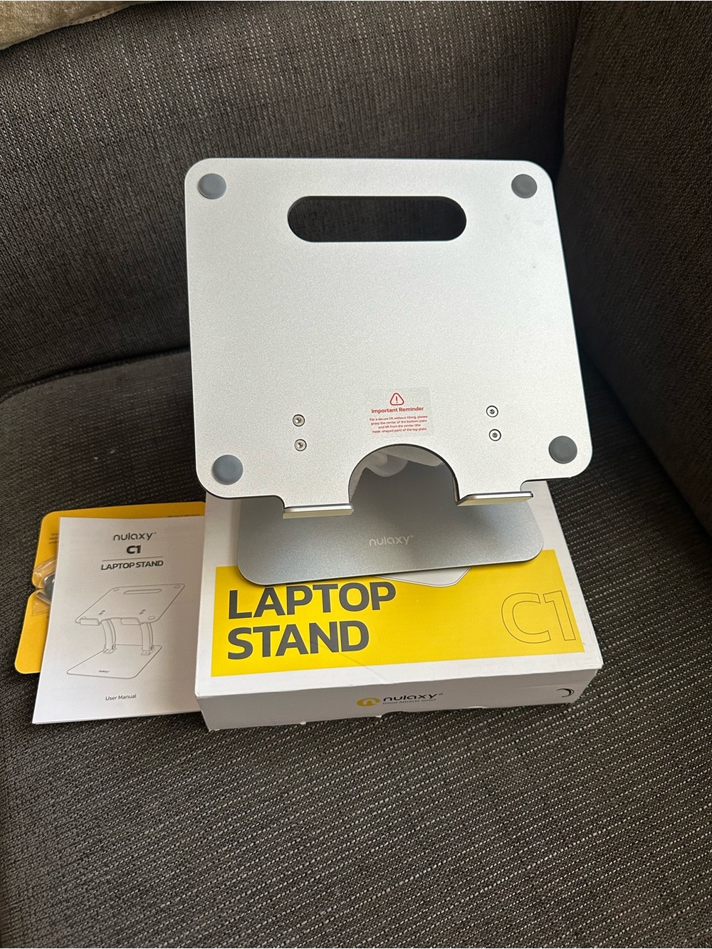 nulaxy C1 Silver Adjustable Aluminum Laptop Stand